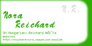 nora reichard business card